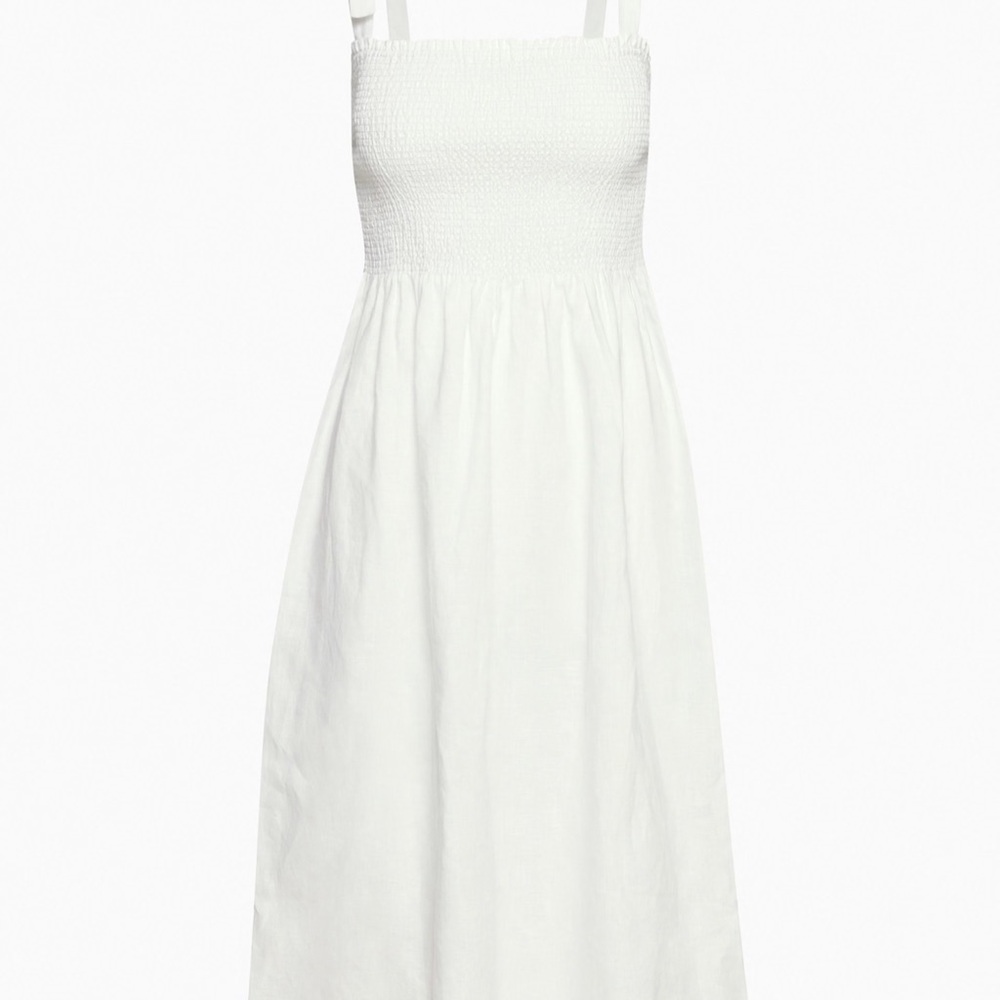Aritzia Wilfred Golden Hour Linen Dress